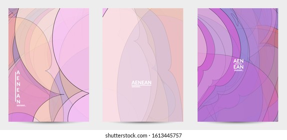 Vector pastel colored transparent overlapping shapes creating vector mixture of acrylic paint or watercolor effect. Nature earth design template. Abstract watercolor art. Artistic organic painting.
