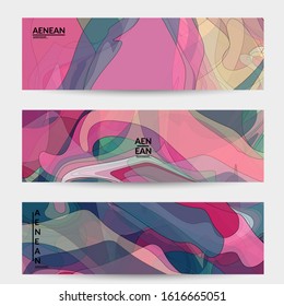 Vector pastel colored transparent overlapping shapes creating vector mixture of acrylic paint or watercolor effect. Nature earth design template. Abstract watercolor art. Artistic organic painting.