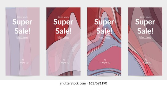 Vector pastel colored transparent overlapping shapes creating vector mixture of acrylic paint or watercolor effect. Nature earth design template. Abstract watercolor art. Artistic organic painting.