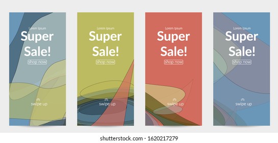 Vector pastel colored transparent overlapping shapes creating vector mixture of acrylic paint or watercolor effect. Nature earth design template. Abstract watercolor art. Artistic organic painting.