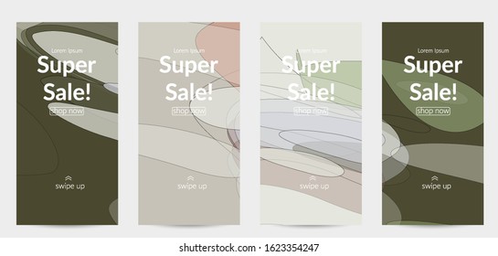 Vector pastel colored transparent overlapping shapes creating vector mixture of acrylic paint or watercolor effect. Nature earth design template. Abstract watercolor art. Artistic organic painting.