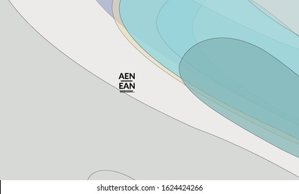 Vector pastel colored transparent overlapping shapes creating vector mixture of acrylic paint or watercolor effect. Nature earth design template. Abstract watercolor art. Artistic organic painting.