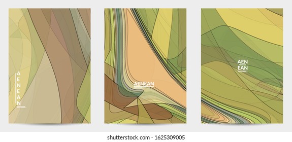 Vector pastel colored transparent overlapping shapes creating vector mixture of acrylic paint or watercolor effect. Nature earth design template. Abstract watercolor art. Artistic organic painting.