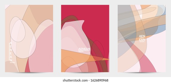 Vector pastel colored transparent overlapping shapes creating vector mixture of acrylic paint or watercolor effect. Nature earth design template. Abstract watercolor art. Artistic organic painting.