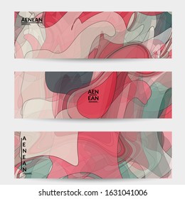 Vector pastel colored transparent overlapping shapes creating vector mixture of acrylic paint or watercolor effect. Nature earth design template. Abstract watercolor art. Artistic organic painting.