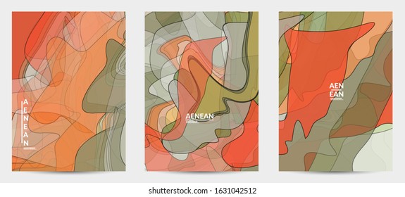 Vector pastel colored transparent overlapping shapes creating vector mixture of acrylic paint or watercolor effect. Nature earth design template. Abstract watercolor art. Artistic organic painting.