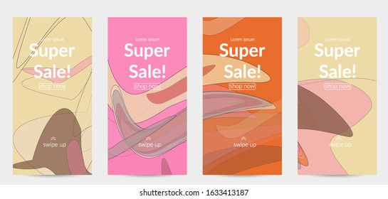 Vector pastel colored transparent overlapping shapes creating vector mixture of acrylic paint or watercolor effect. Nature earth design template. Abstract watercolor art. Artistic organic painting.