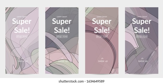 Vector pastel colored transparent overlapping shapes creating vector mixture of acrylic paint or watercolor effect. Nature earth design template. Abstract watercolor art. Artistic organic painting.