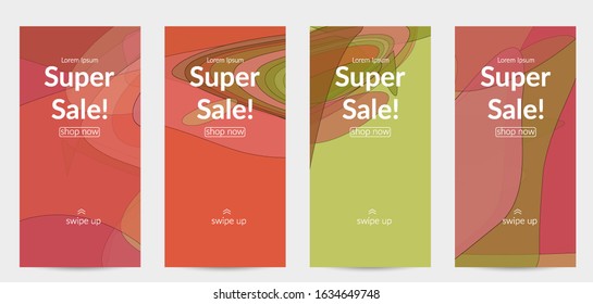 Vector pastel colored transparent overlapping shapes creating vector mixture of acrylic paint or watercolor effect. Nature earth design template. Abstract watercolor art. Artistic organic painting.