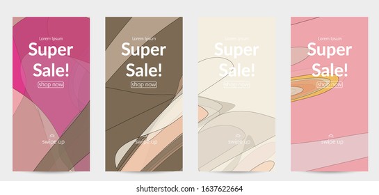 Vector pastel colored transparent overlapping shapes creating vector mixture of acrylic paint or watercolor effect. Nature earth design template. Abstract watercolor art. Artistic organic painting.