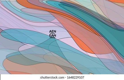 Formas transparentes de colores pastel que crean una mezcla vectorial de pintura acrílica o efecto acuarela. Plantilla de diseño de la Tierra natural. Arte acuarela abstracto. Pintura orgánica artística.