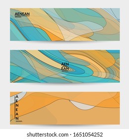 Vector pastel colored transparent overlapping shapes creating vector mixture of acrylic paint or watercolor effect. Nature earth design template. Abstract watercolor art. Artistic organic painting.