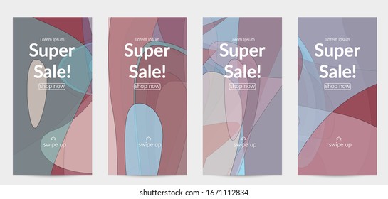 Vector pastel colored transparent overlapping shapes creating vector mixture of acrylic paint or watercolor effect. Nature earth design template. Abstract watercolor art. Artistic organic painting.