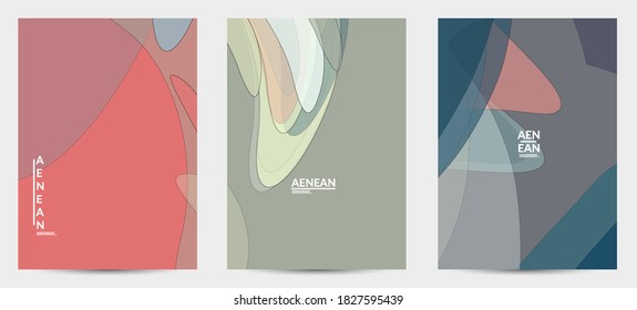 Vector pastel colored transparent overlapping shapes creating vector mixture of acrylic paint or watercolor effect. Nature earth design template. Abstract watercolor art. Artistic organic painting.