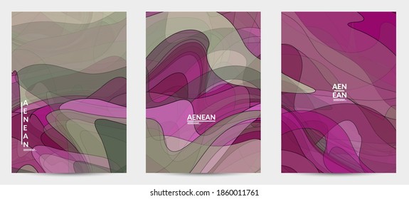 Vector pastel colored transparent overlapping shapes creating vector mixture of acrylic paint or watercolor effect. Nature earth design template. Abstract watercolor art. Artistic organic painting.