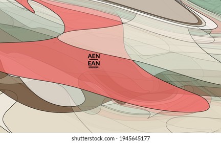 Formas transparentes y solapadas de color pastel vectorial que crean una mezcla vectorial de pintura acrílica o efecto acuarela. Plantilla de diseño de la Tierra de la Naturaleza. Arte acuarela abstracto. Pintura orgánica artística.