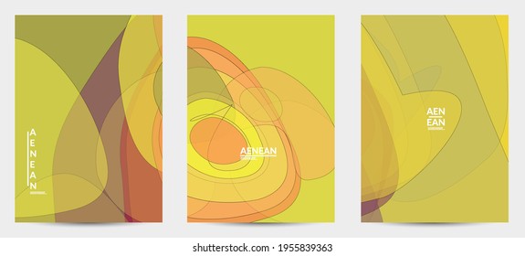 Vector pastel colored transparent overlapping shapes creating vector mixture of acrylic paint or watercolor effect. Nature earth design template. Abstract watercolor art. Artistic organic painting.