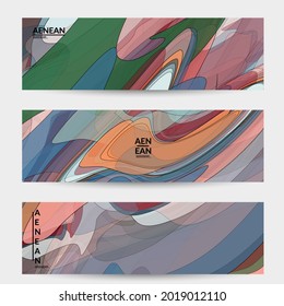 Vector pastel colored transparent overlapping shapes creating vector mixture of acrylic paint or watercolor effect. Nature earth design template. Abstract watercolor art. Artistic organic painting.