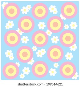 vector pastel colorful circle background