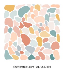 Vector pastel colors various abstract shapes. Cute Boho nursery clipart. Hand drawn doodle illustration. Perfect for textile print, baby shower, kids bedroom decor, birthday party, packaging design.