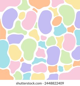 Vector Pastel Colors Various Abstract Shapes Background