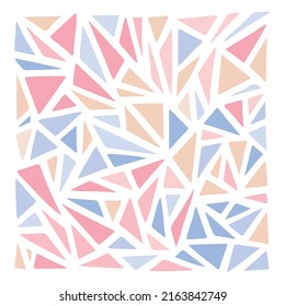 Vector pastel colors various triangle abstract shapes. Cute Boho nursery clipart. Hand drawn doodle illustration. Perfect for textile print, baby shower, kids bedroom decor, birthday party.
