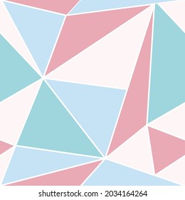 Vector of pastel coloured geometric shapes filling frame. graphic decor print or textile design abstract background concept digitally generated image.