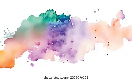 vector Pastel coloured watercolour splatter design