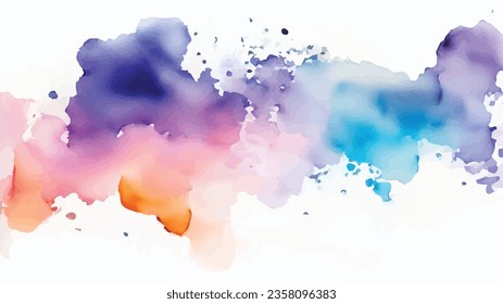 vector Pastel coloured watercolour splatter design