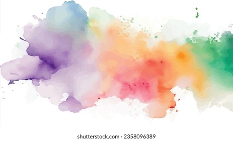 vector Pastel coloured watercolour splatter design