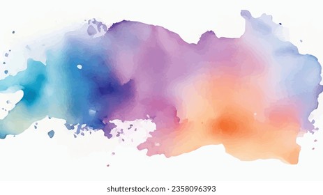 vector Pastel coloured watercolour splatter design
