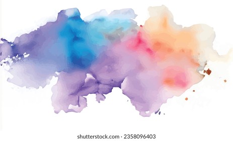 vector Pastel coloured watercolour splatter design