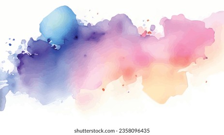 vector Pastel coloured watercolour splatter design