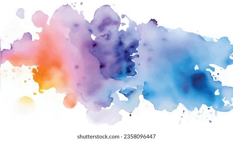 vector Pastel coloured watercolour splatter design