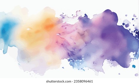 vector Pastel coloured watercolour splatter design