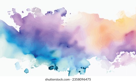 vector Pastel coloured watercolour splatter design