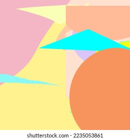 Vector pastel colours liquid shape background. Hand drawn various shapes and doodle objects. Abstract contemporary modern trendy vector illustration.  simple abstract fluids design elements 