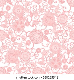 Vector Pastel Floral seamless ornament Perfect for invitations or announcements.