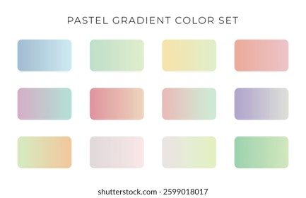 Vector Pastel Gradient Color Palette