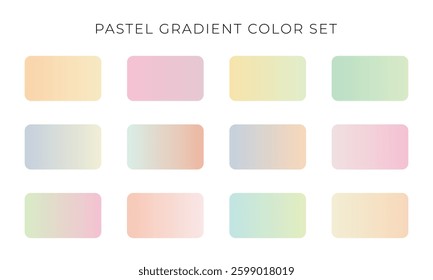 Vector Pastel Gradient Color Palette