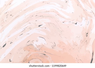 Vector pastel vector marble background. Ochre and white ink marble texture. Abstract painting. Beautiful abstract backdrop.