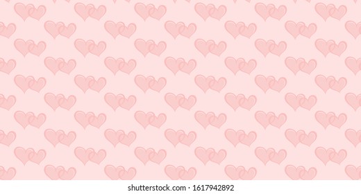 Vector pastel pink color background pattern heart love symbol