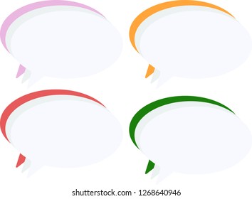 Vector pastel text box on a white background
