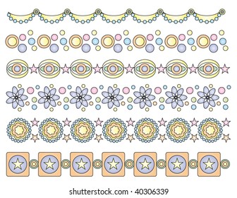 Vector Pastel trims or border