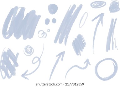 Vector pastel watercolor set of grunge brush strokes, circles, arrows, hearts, splashes, inks stains, pencil drawing and other creative descoration. Ideal for print, stickers, collage, mark making.