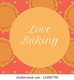 vector pastry dough pattern for pizza or pie culinary recipes