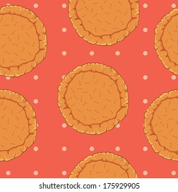 vector pastry dough seamless pattern for pizza or pie culinary recipes