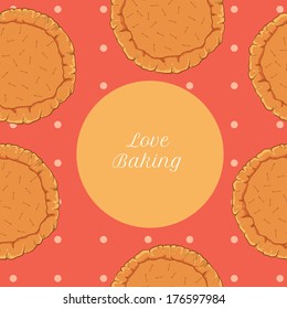 vector pastry dough seamless pattern for pizza or pie culinary recipes