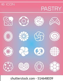 Vector Pastry icon set