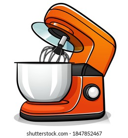Vector pastry robot cartoon illustration